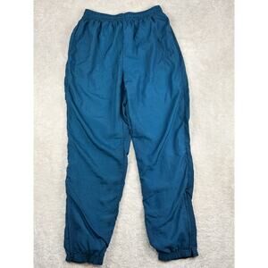 Vintage Reebok Pants Mens Large Teal Nylon Track Athletic Lined Windbreaker 90s